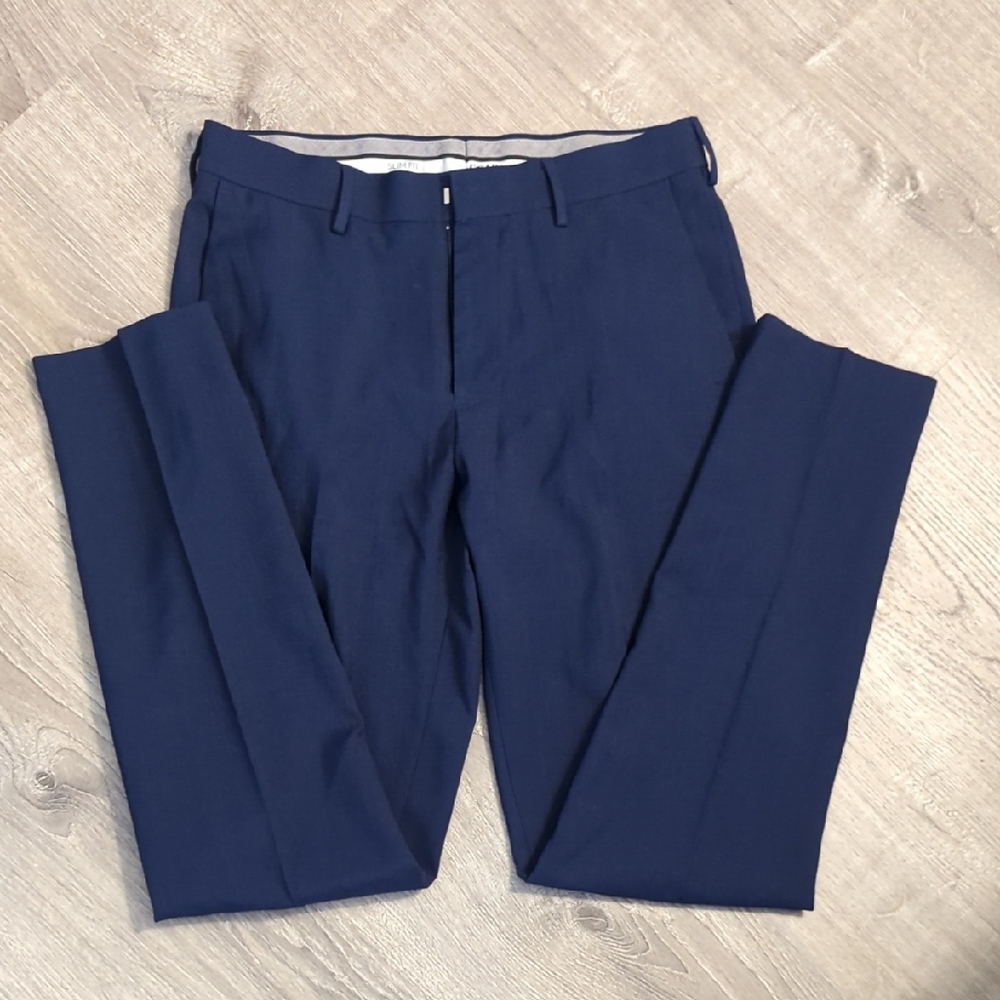 Haggar Slim Fit Navy Dress Pants 30x32